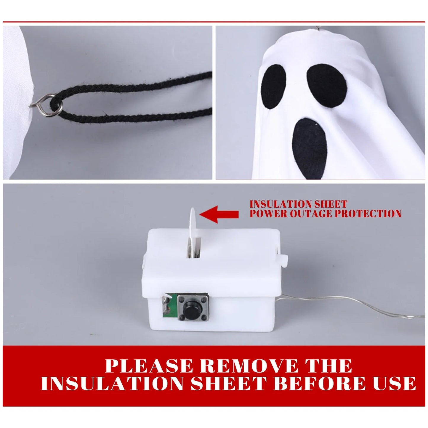 Close-up of package contents with note “Please remove the installation sheet before use.”