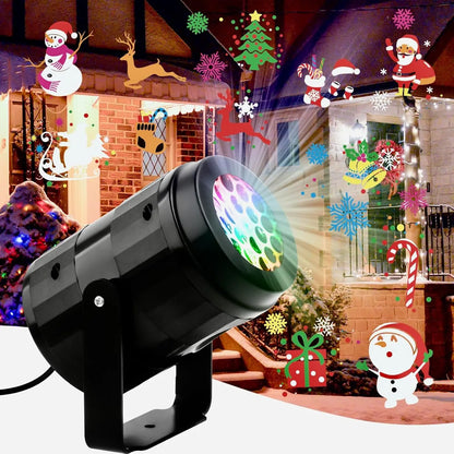 Adjustable rotatable projector head with mounting bracket shown in detail
