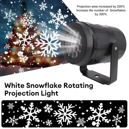 Close-up side view of the snowflake projection lamp and focusing barrel details